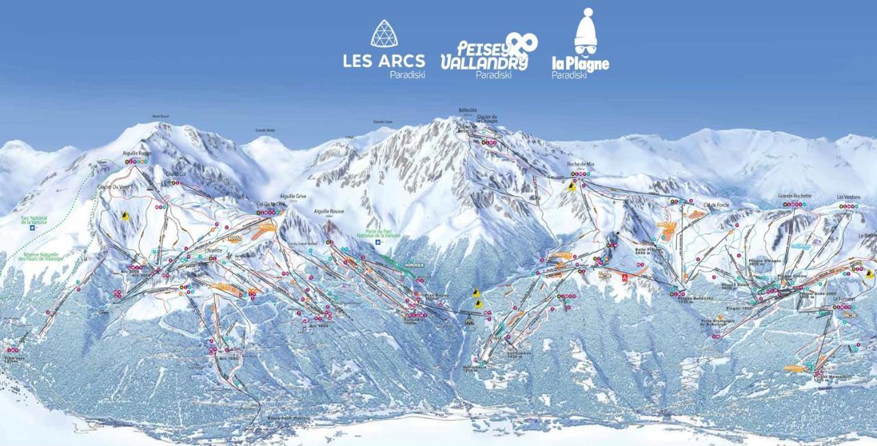 Arc 1950, Ambiance Chalet Luxe 5/7Pers Dans Residence 5* Skis Aux Pieds Avec Spa Les Arcs  Exteriér fotografie